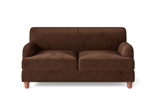 Pisa 2 Seater Sofa Coffee Brown Velvet