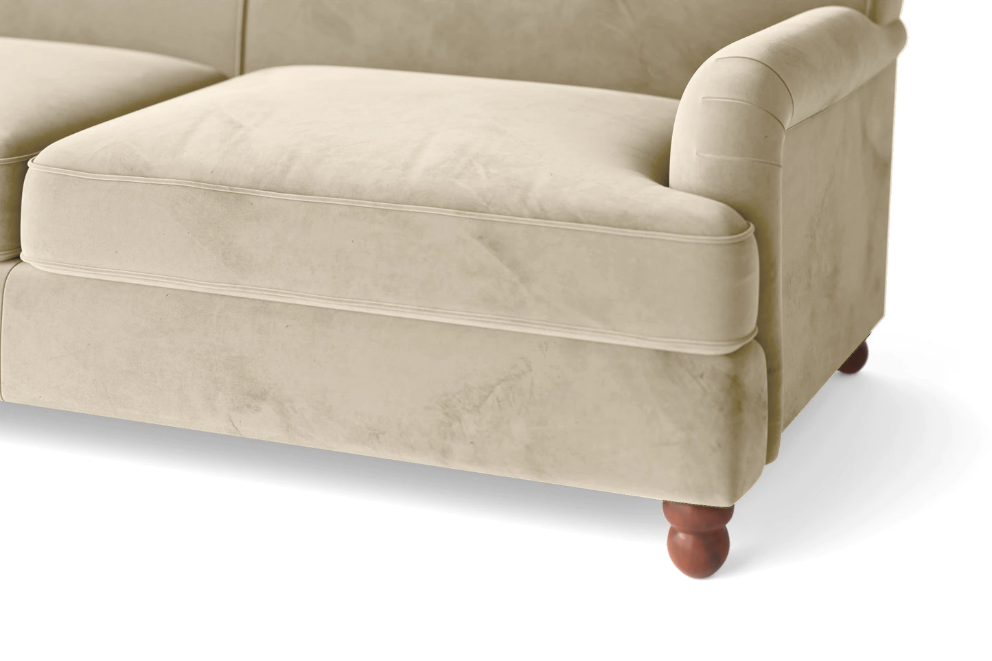 Pisa 2 Seater Sofa Cream Velvet