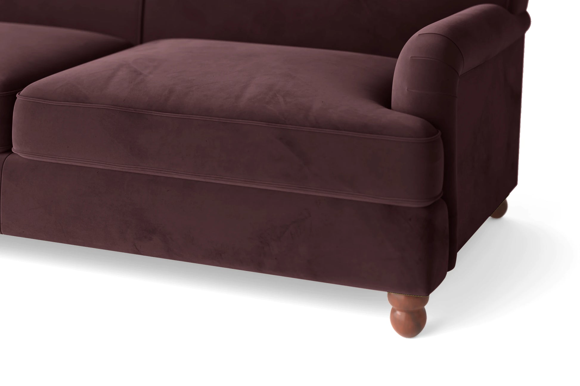 Pisa 2 Seater Sofa Grape Velvet