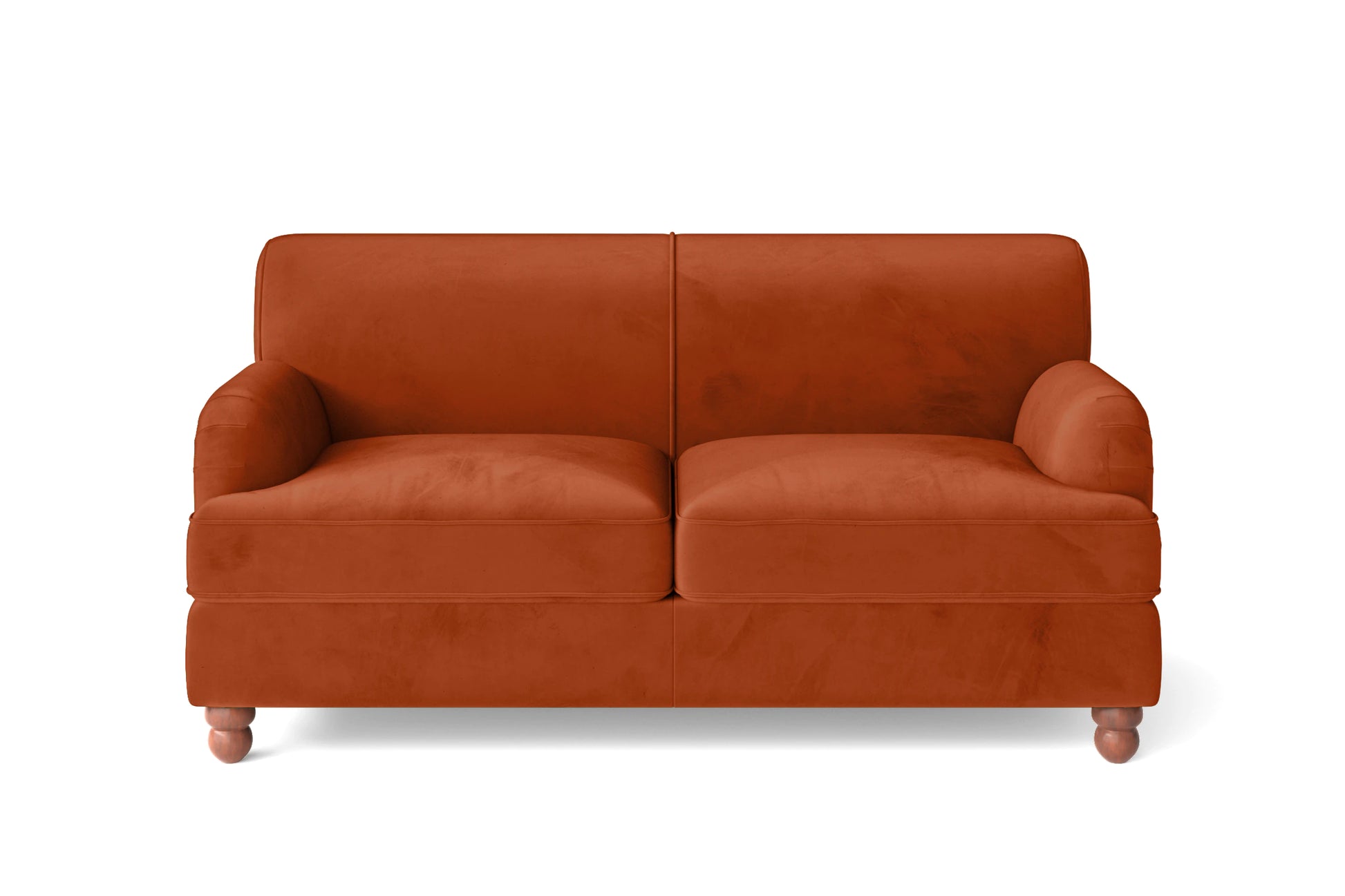 Pisa 2 Seater Sofa Orange Velvet