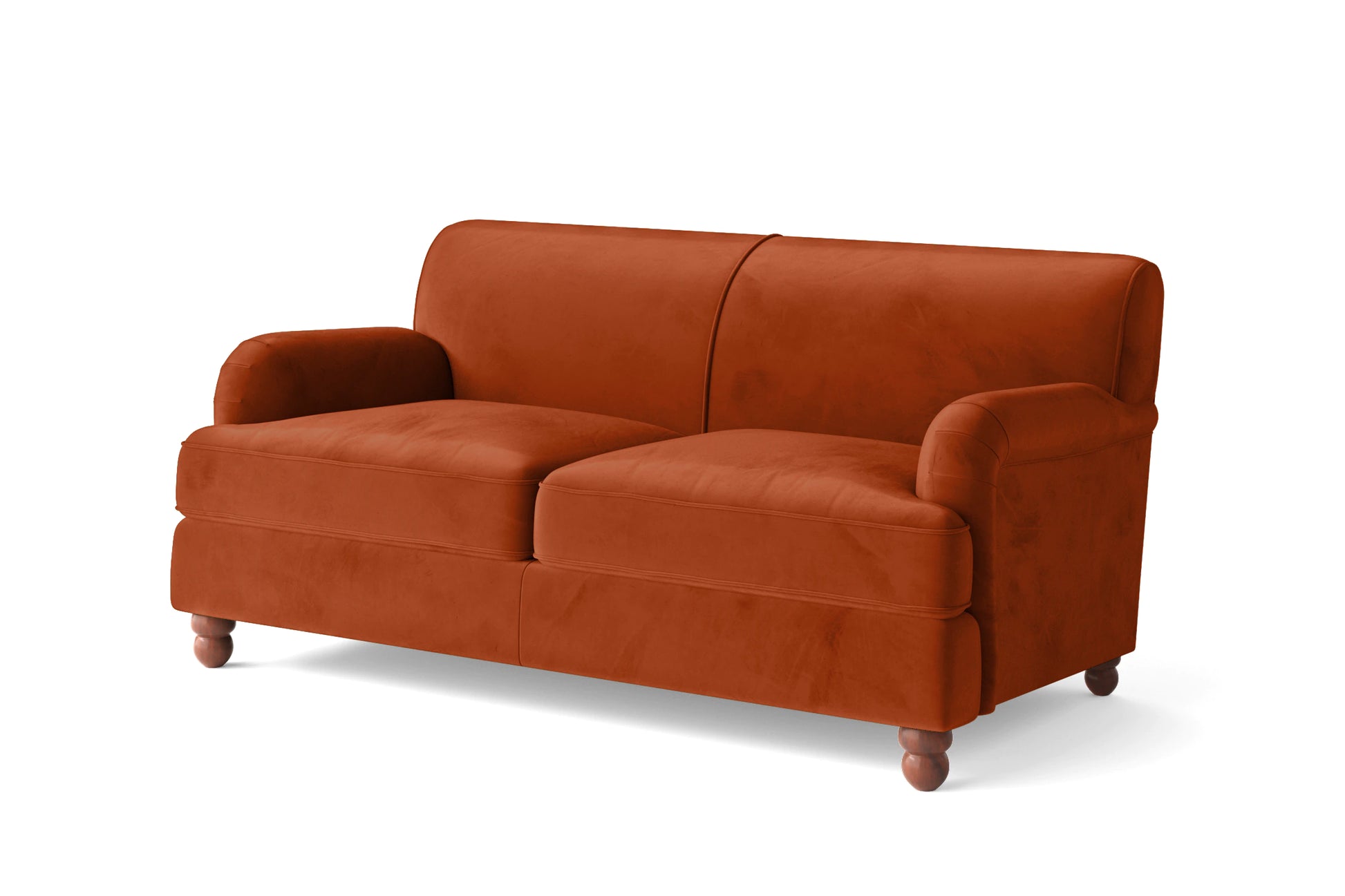 Pisa 2 Seater Sofa Orange Velvet