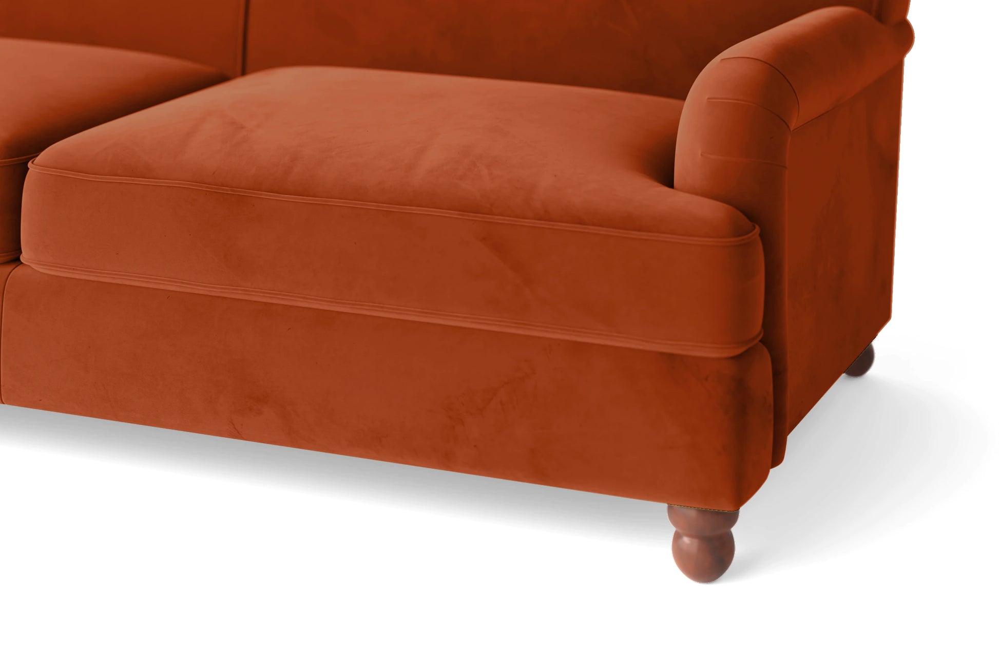 Pisa 2 Seater Sofa Orange Velvet