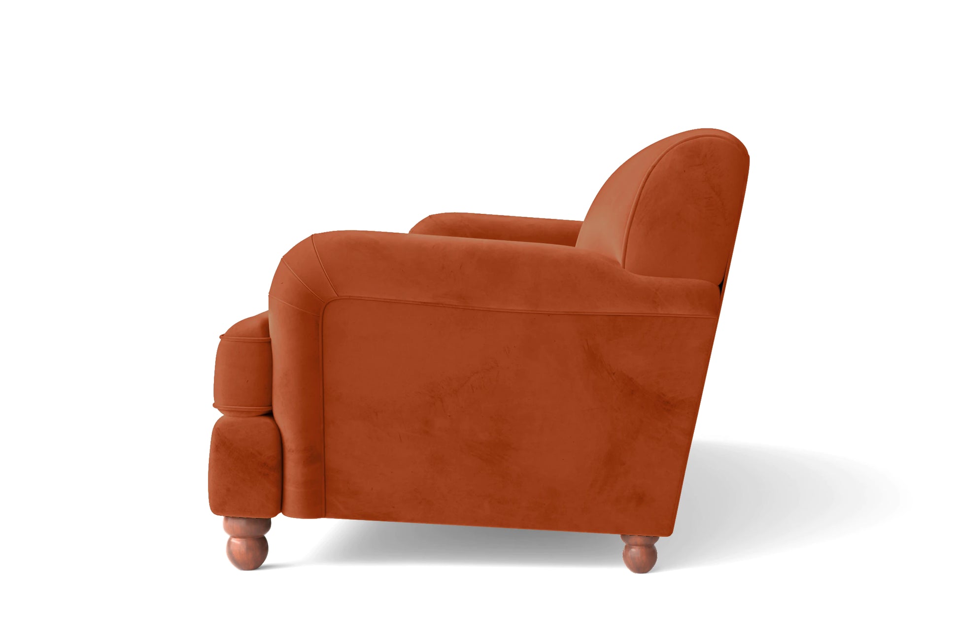 Pisa 2 Seater Sofa Orange Velvet