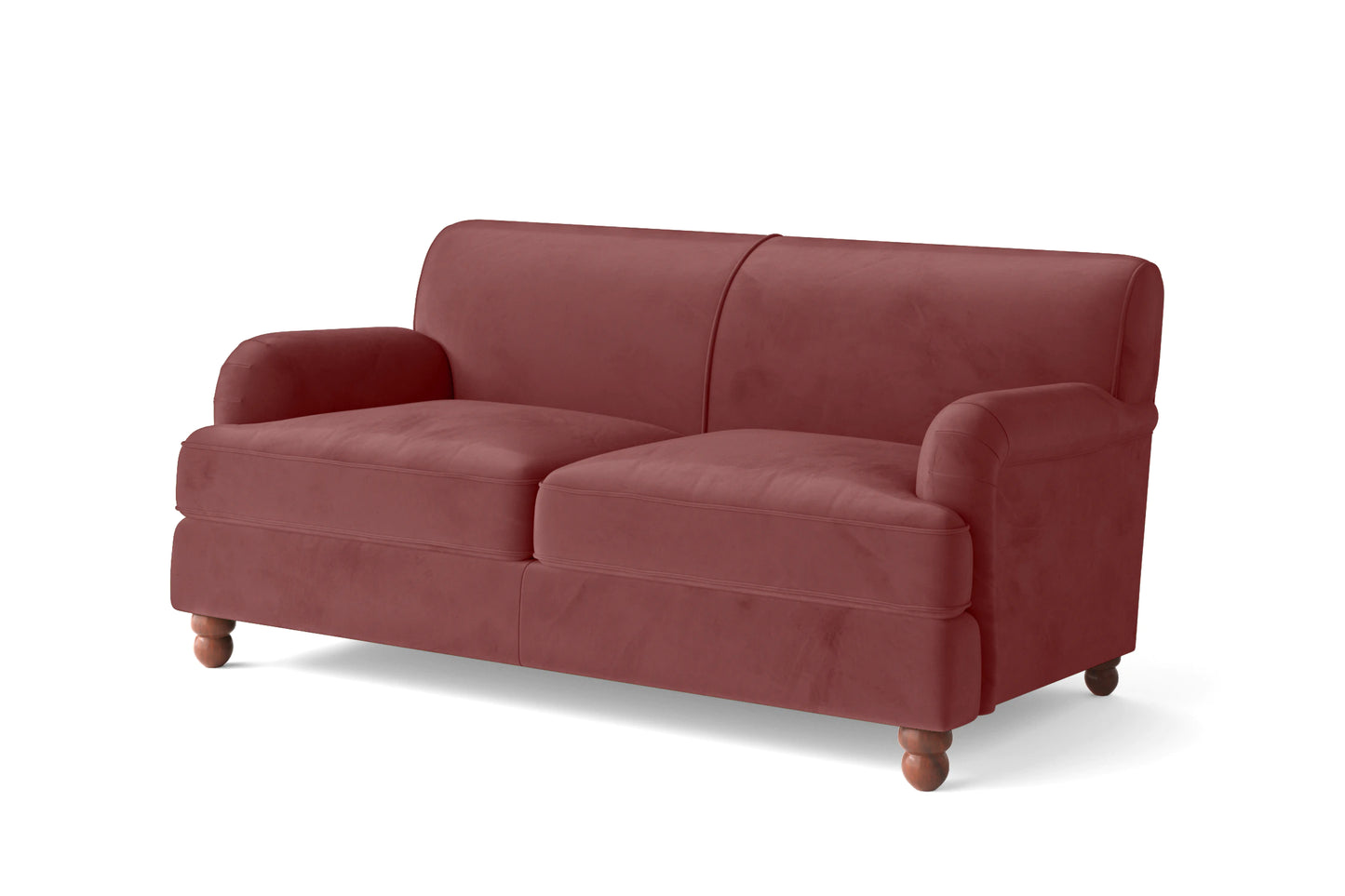 Pisa 2 Seater Sofa Pink Velvet