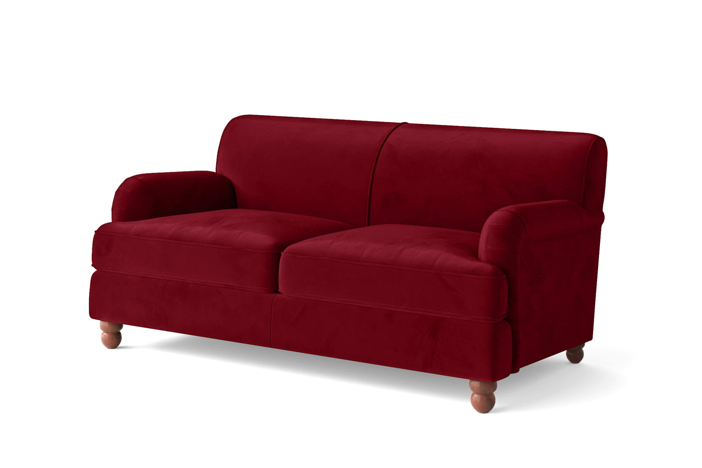 Pisa 2 Seater Sofa Red Velvet