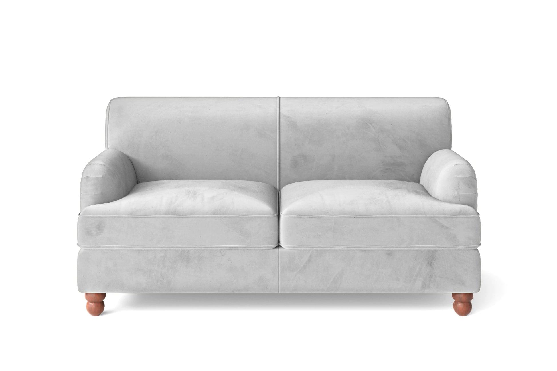 Pisa 2 Seater Sofa White Velvet