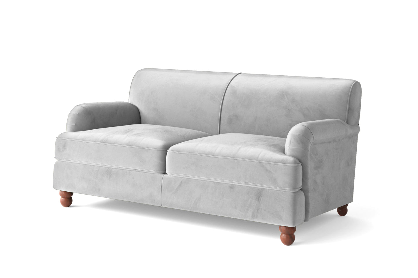 Pisa 2 Seater Sofa White Velvet