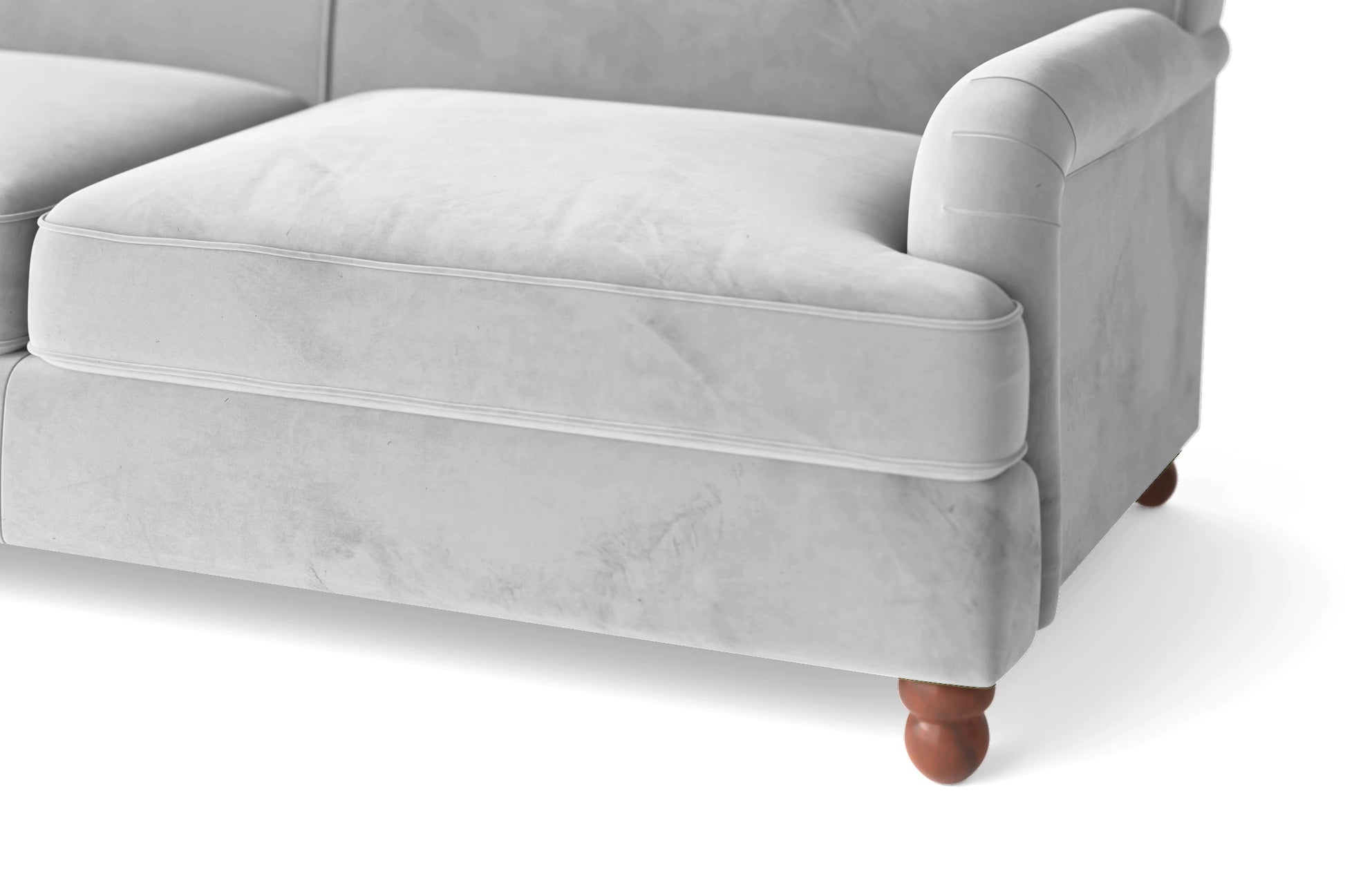 Pisa 2 Seater Sofa White Velvet