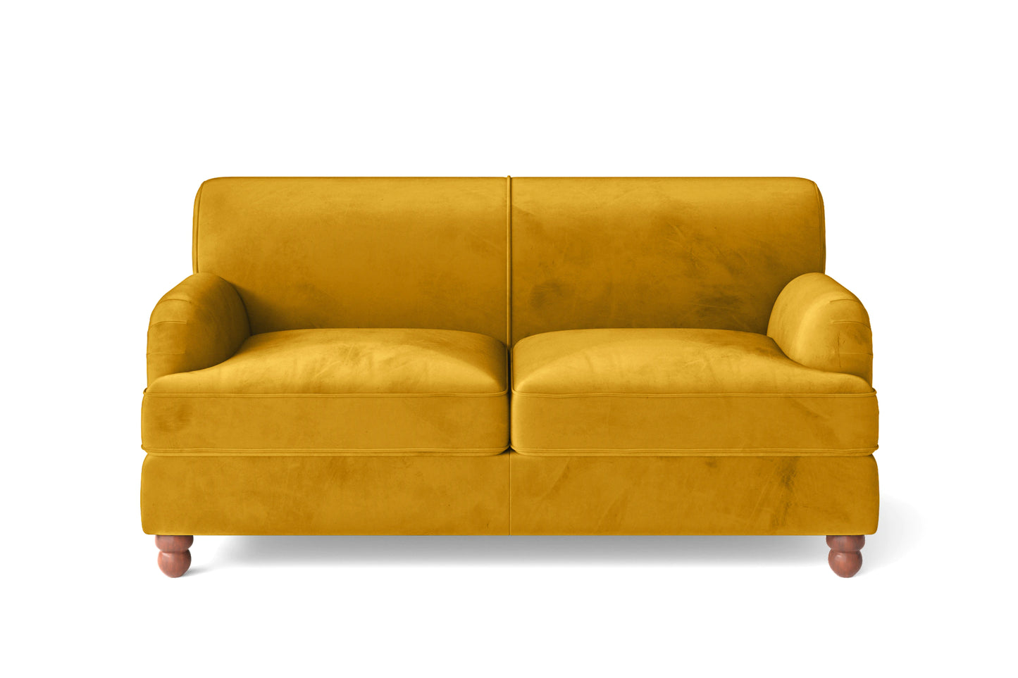 Pisa 2 Seater Sofa Yellow Velvet