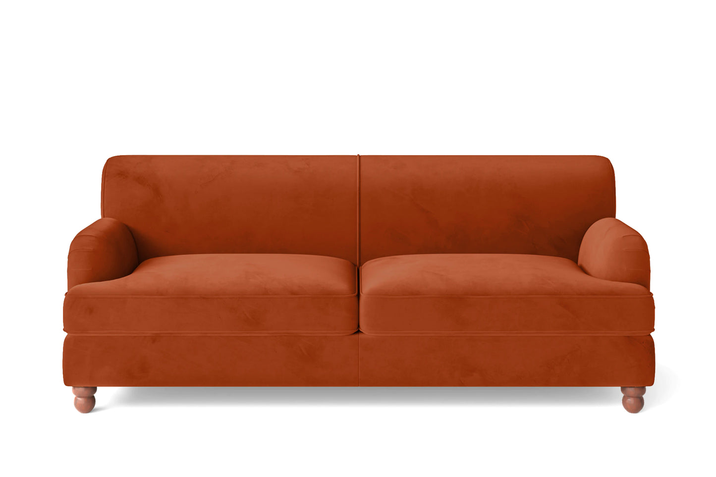 Pisa 3 Seater Sofa Orange Velvet