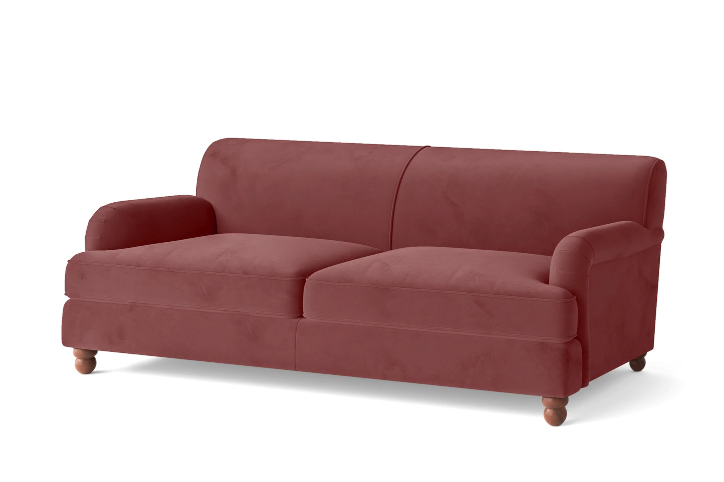 Pisa 3 Seater Sofa Pink Velvet