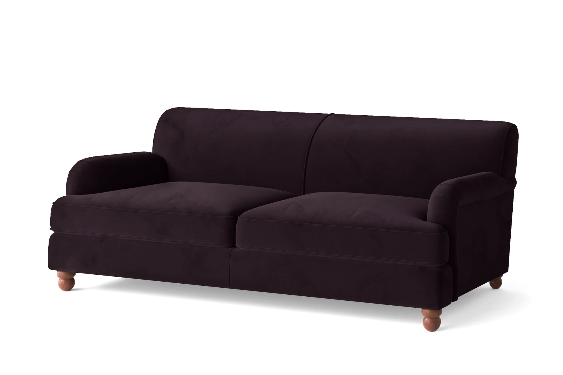 Pisa 3 Seater Sofa Purple Velvet