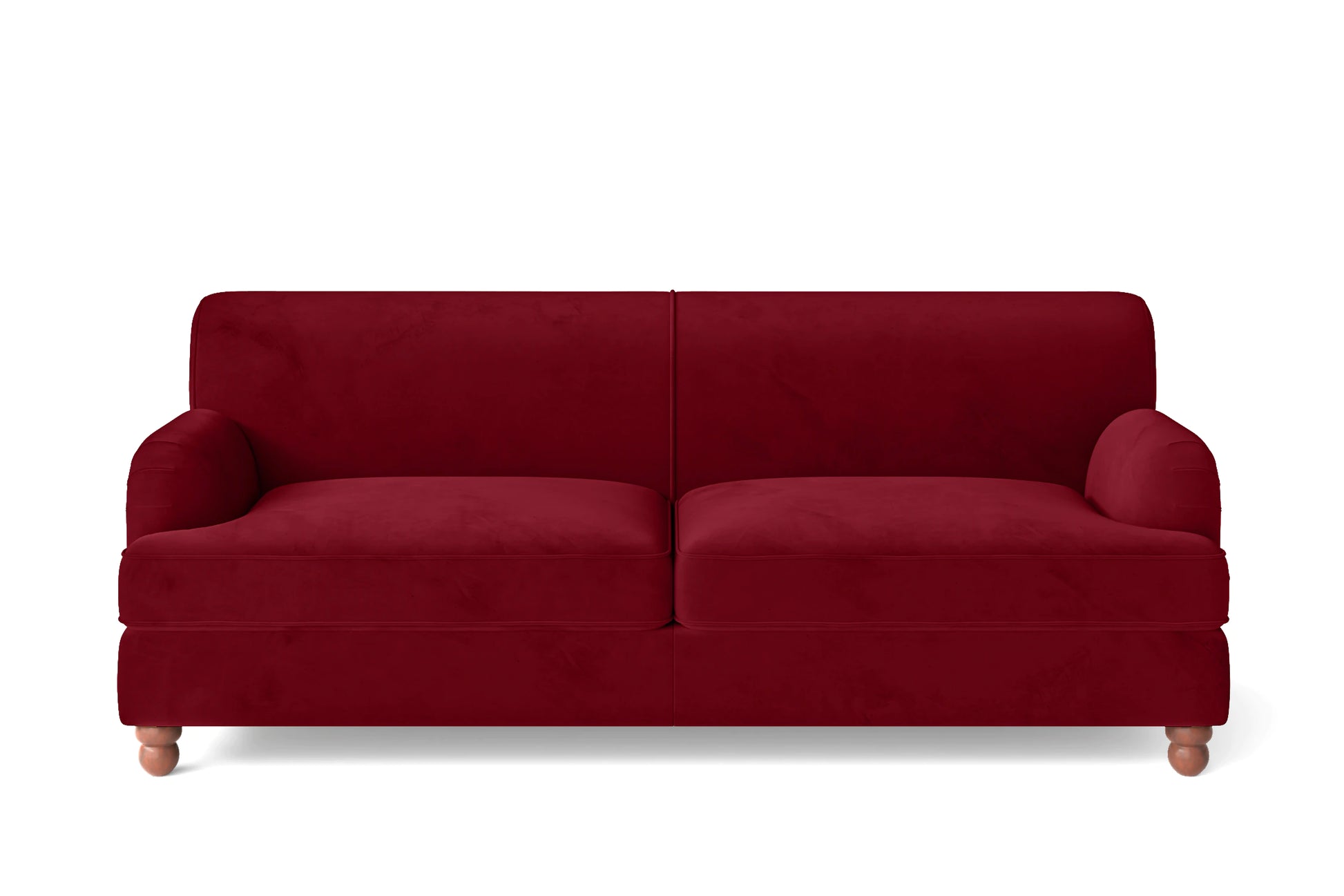 Pisa 3 Seater Sofa Red Velvet