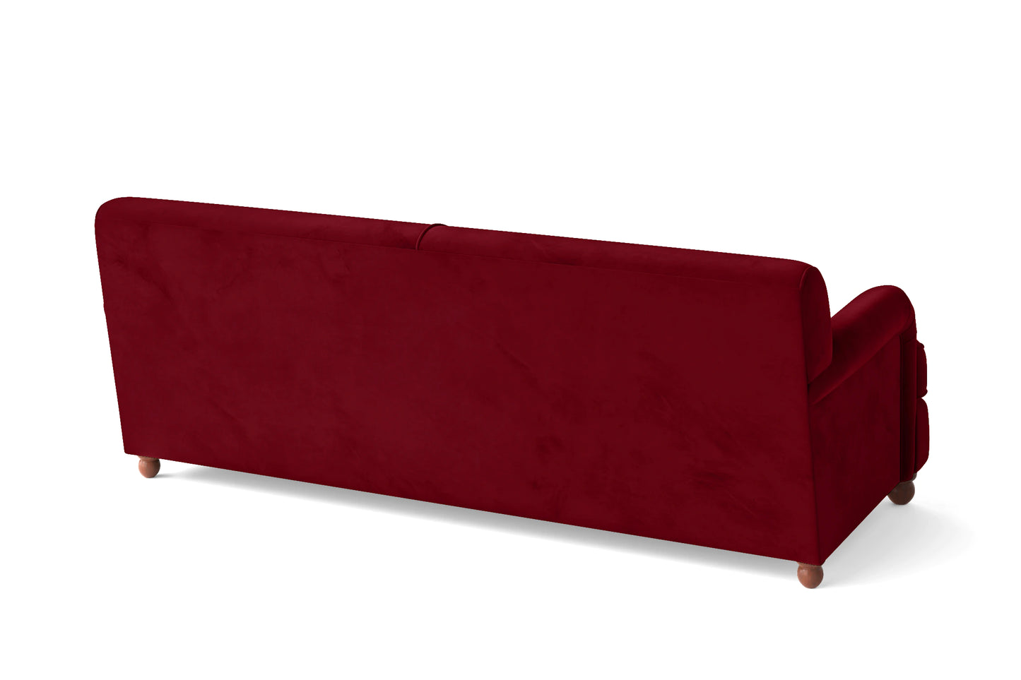 Pisa 3 Seater Sofa Red Velvet