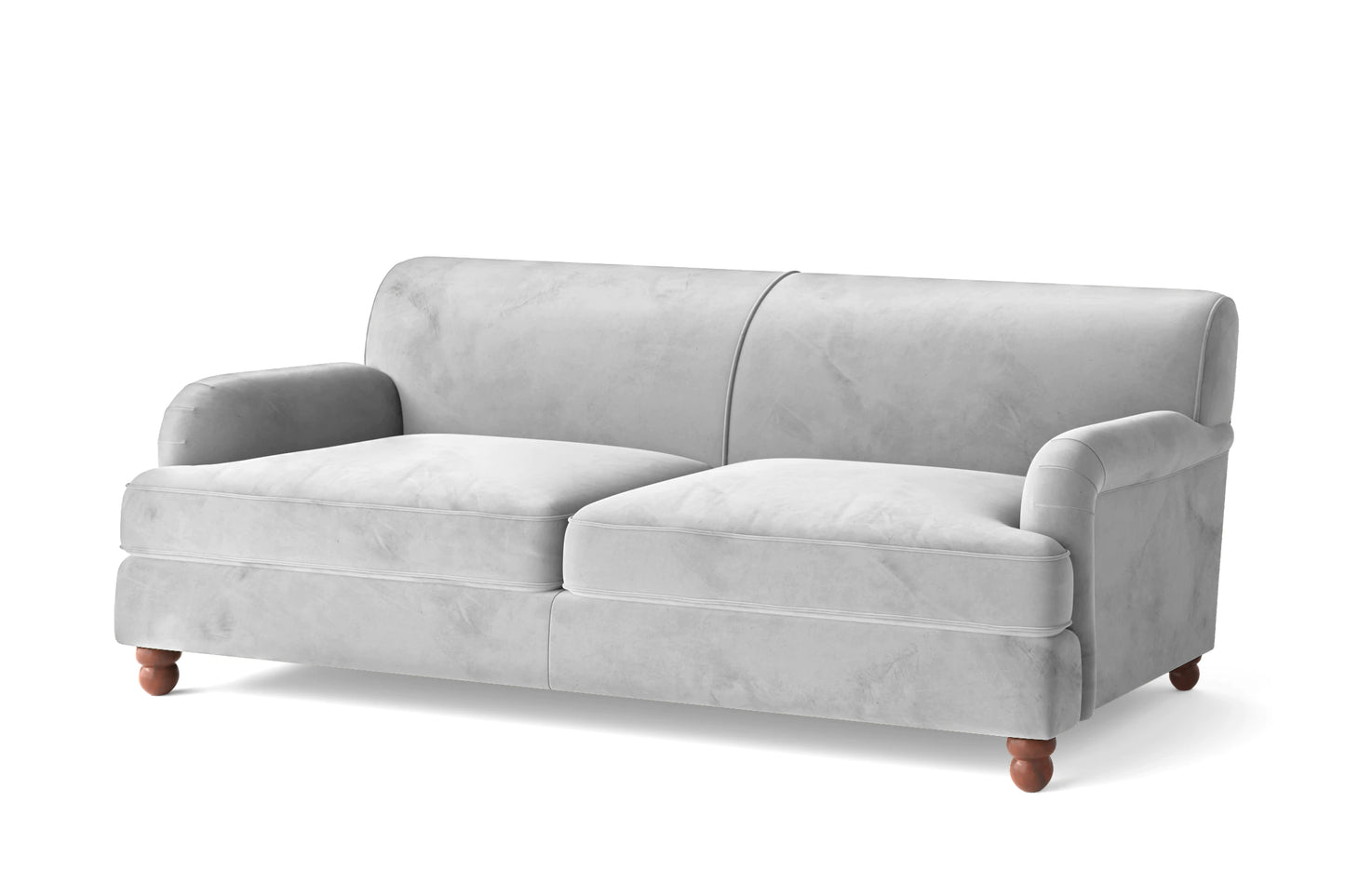 Pisa 3 Seater Sofa White Velvet