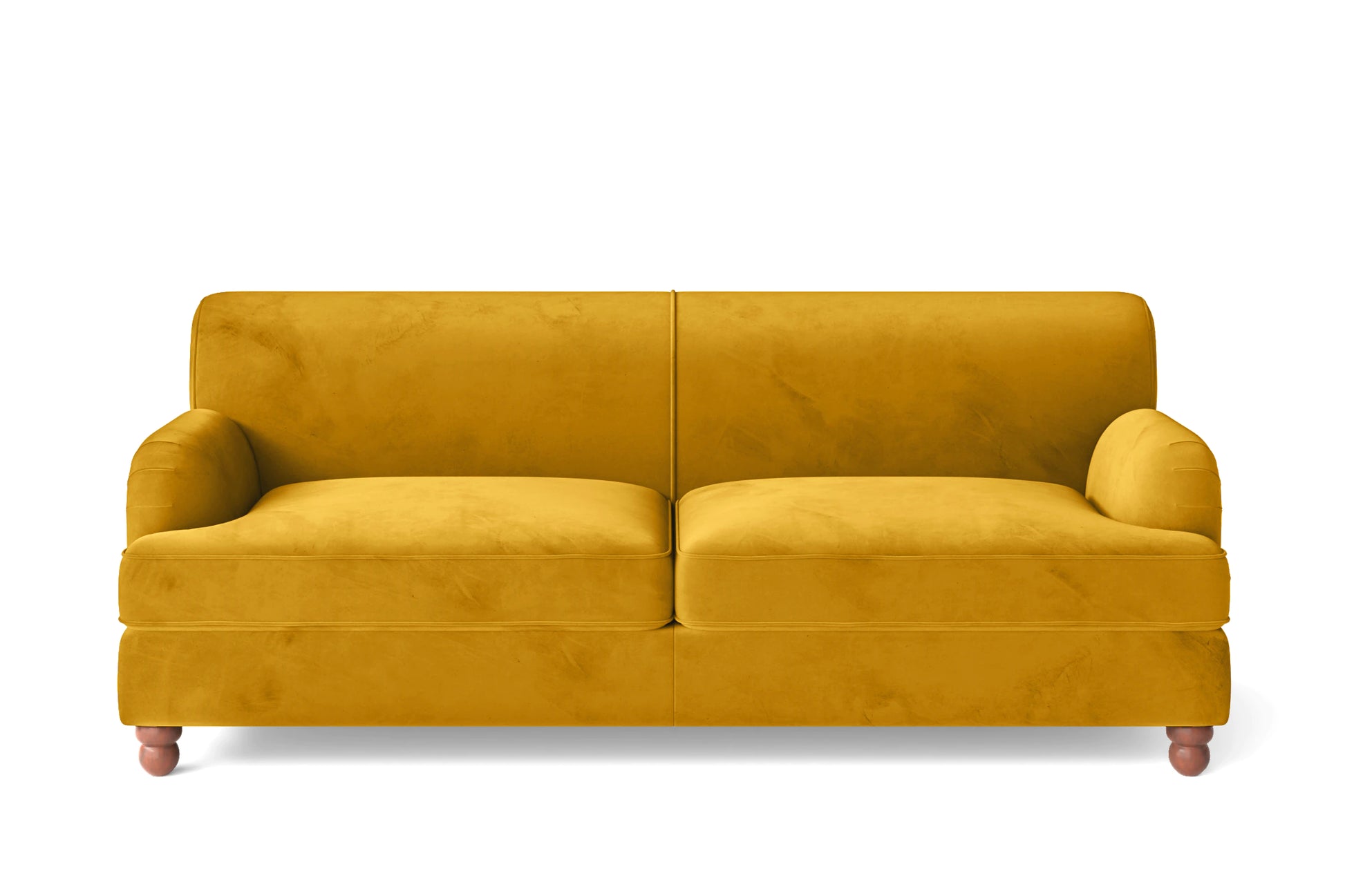 Pisa 3 Seater Sofa Yellow Velvet