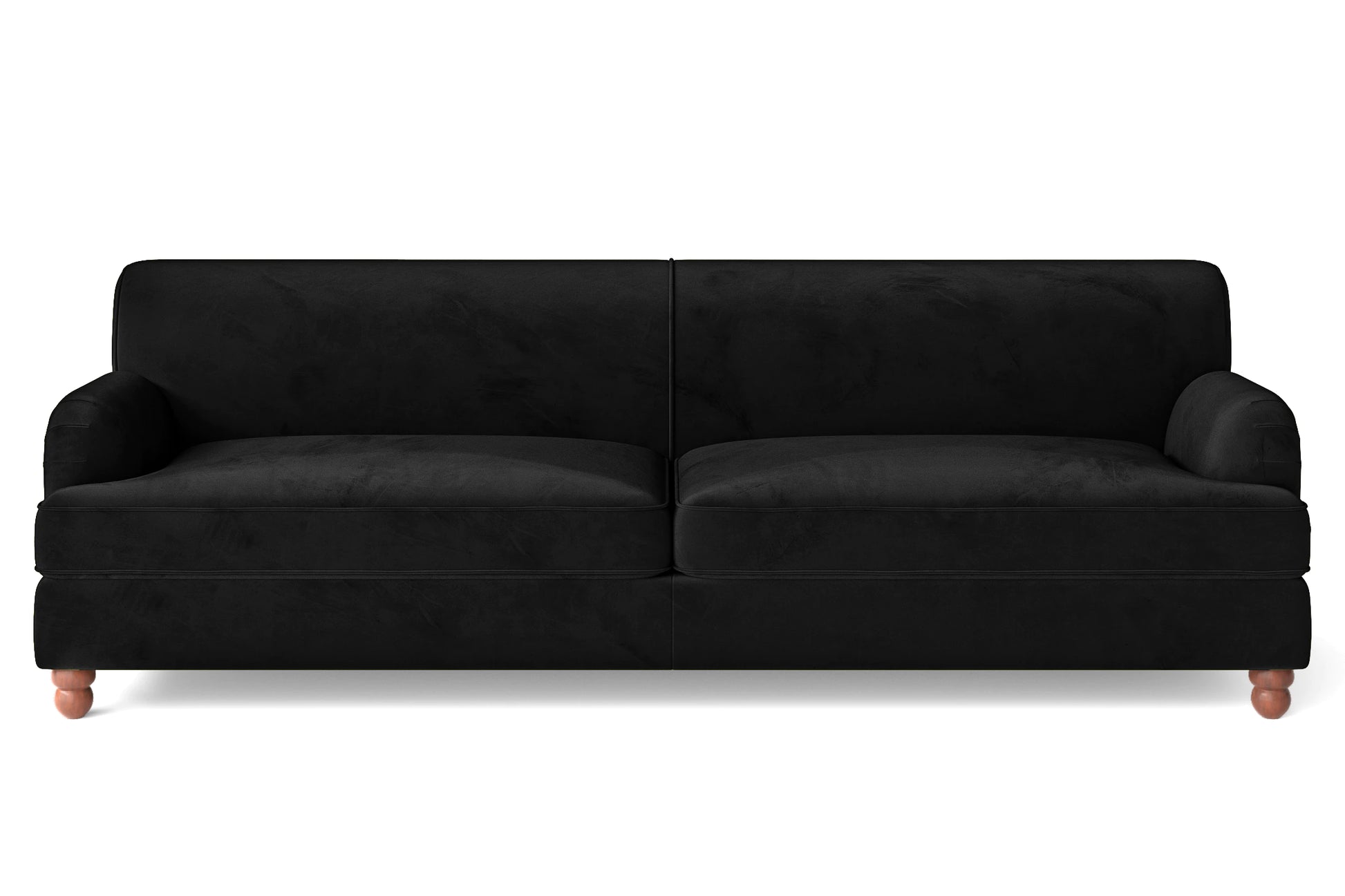 Pisa 4 Seater Sofa Black Velvet