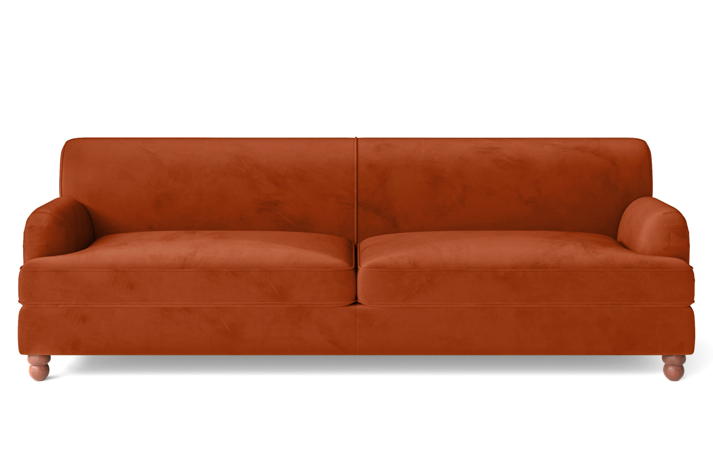 Pisa 4 Seater Sofa Orange Velvet