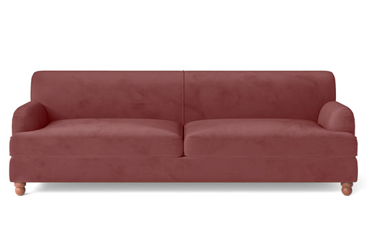 Pisa 4 Seater Sofa Pink Velvet