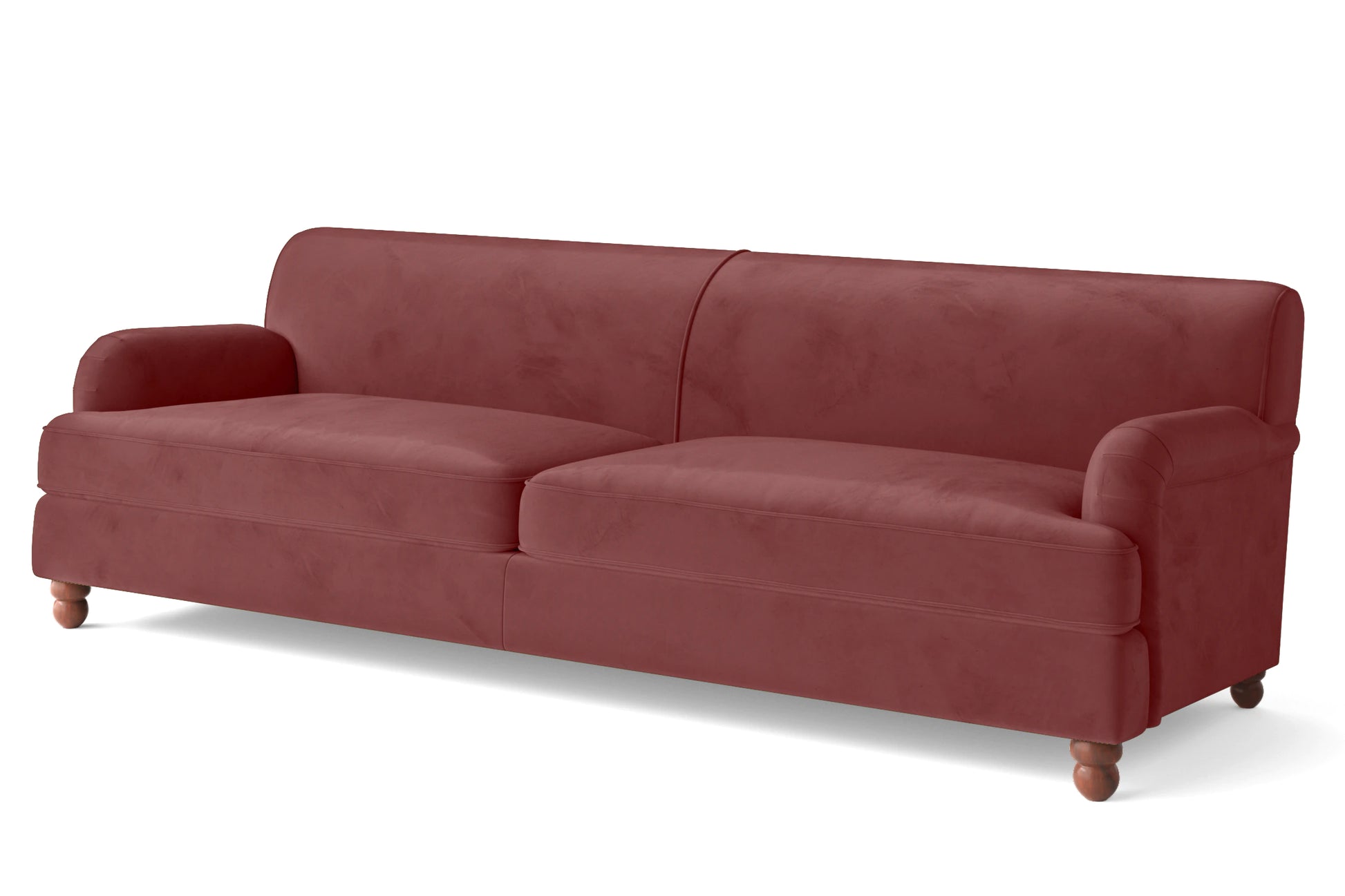 Pisa 4 Seater Sofa Pink Velvet