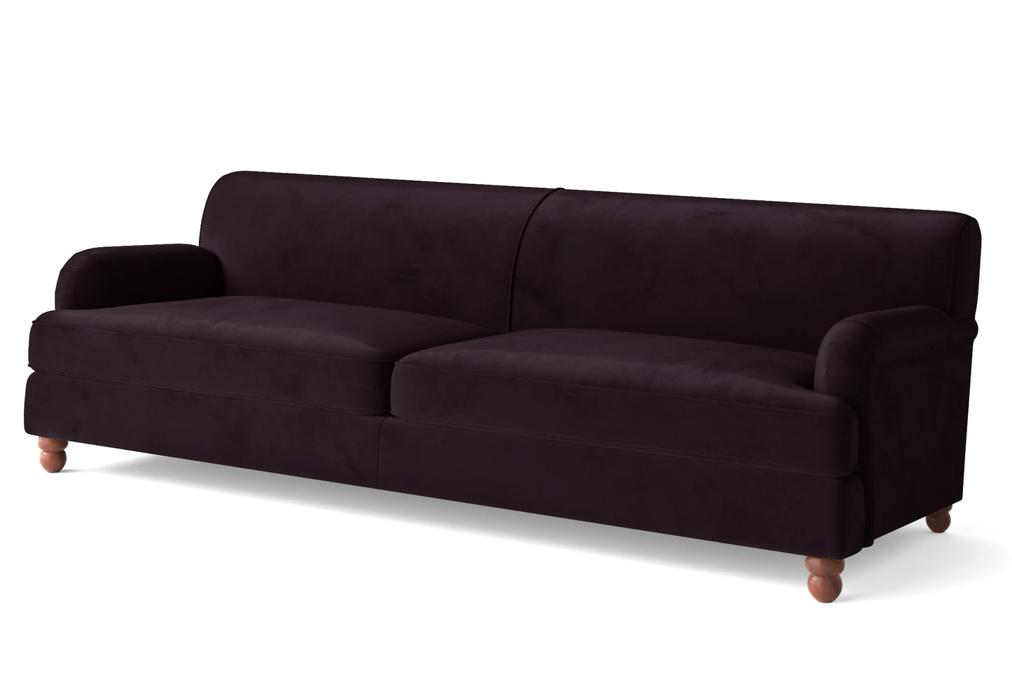 Pisa 4 Seater Sofa Purple Velvet