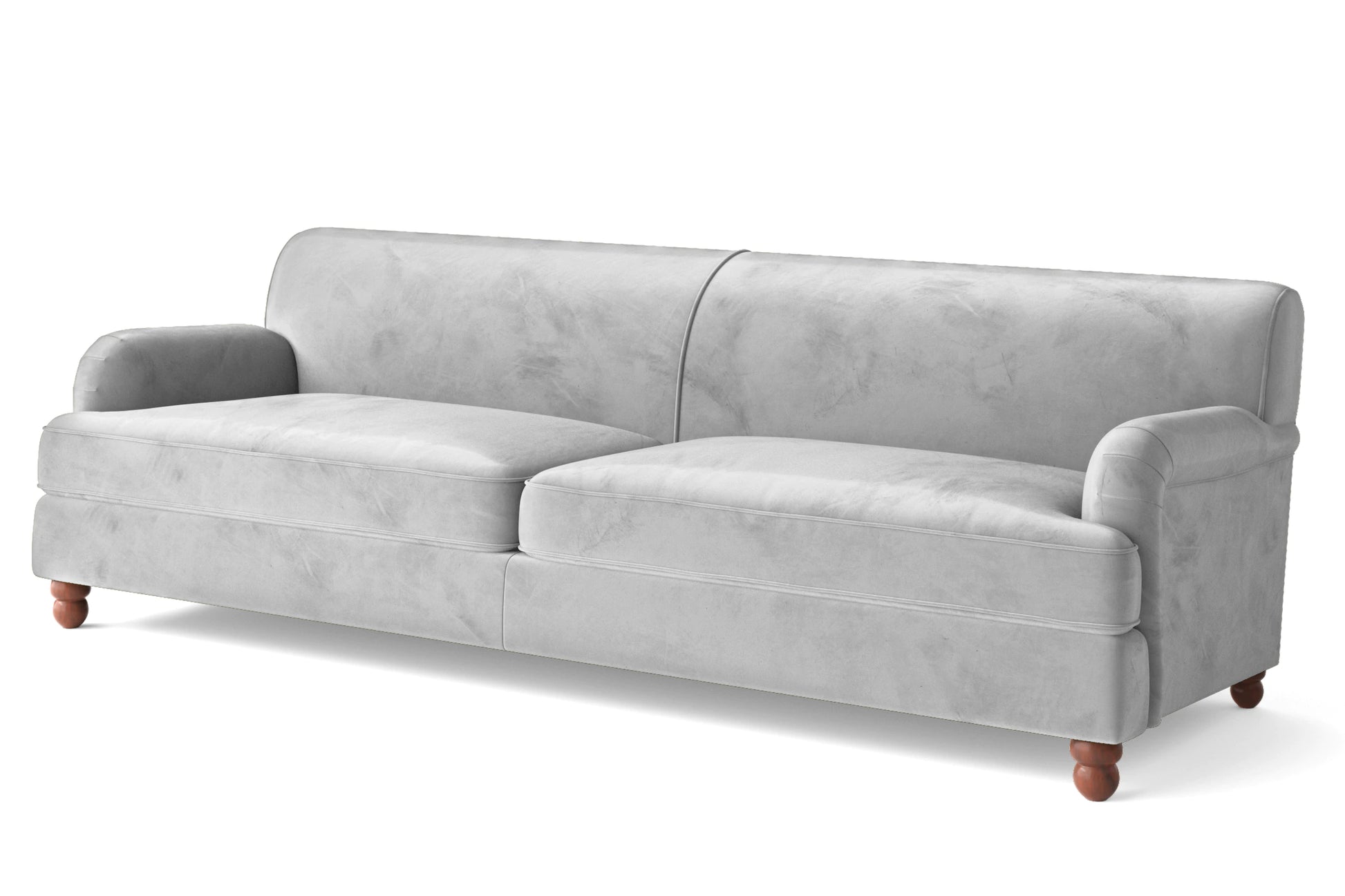 Pisa 4 Seater Sofa White Velvet