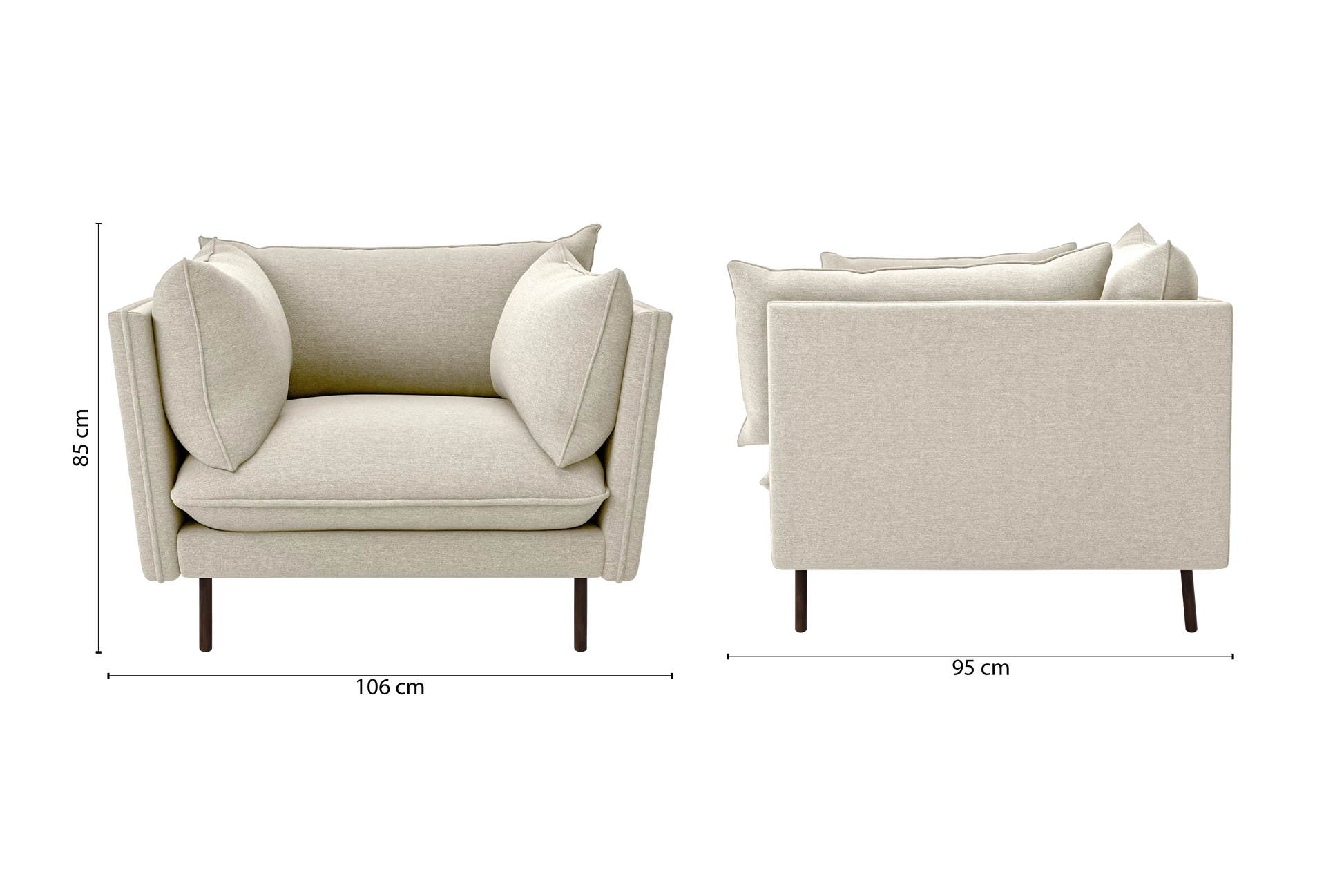 Pistoia Armchair Cream Linen Fabric