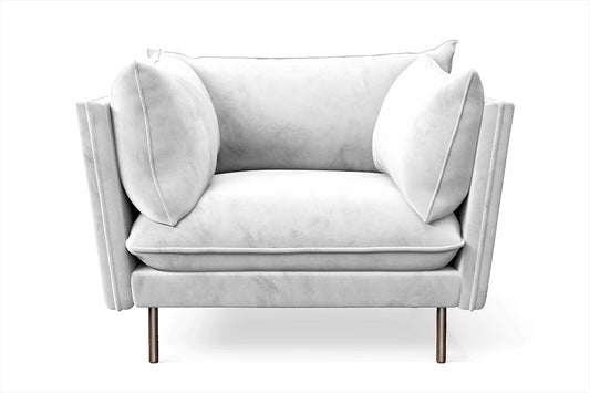 Pistoia Armchair White Velvet