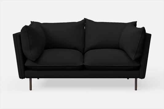 Pistoia 2 Seater Sofa Black Leather