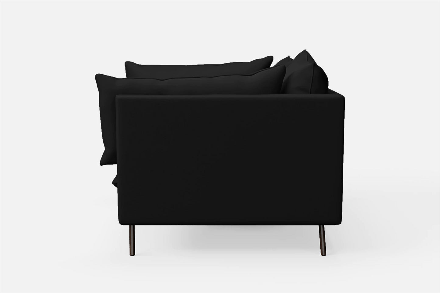 Pistoia 2 Seater Sofa Black Leather