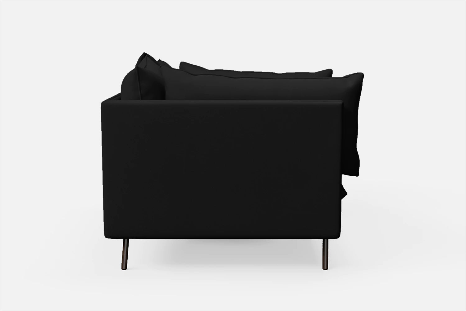 Pistoia 2 Seater Sofa Black Leather