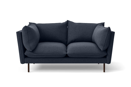 Pistoia 2 Seater Sofa Dark Blue Linen Fabric