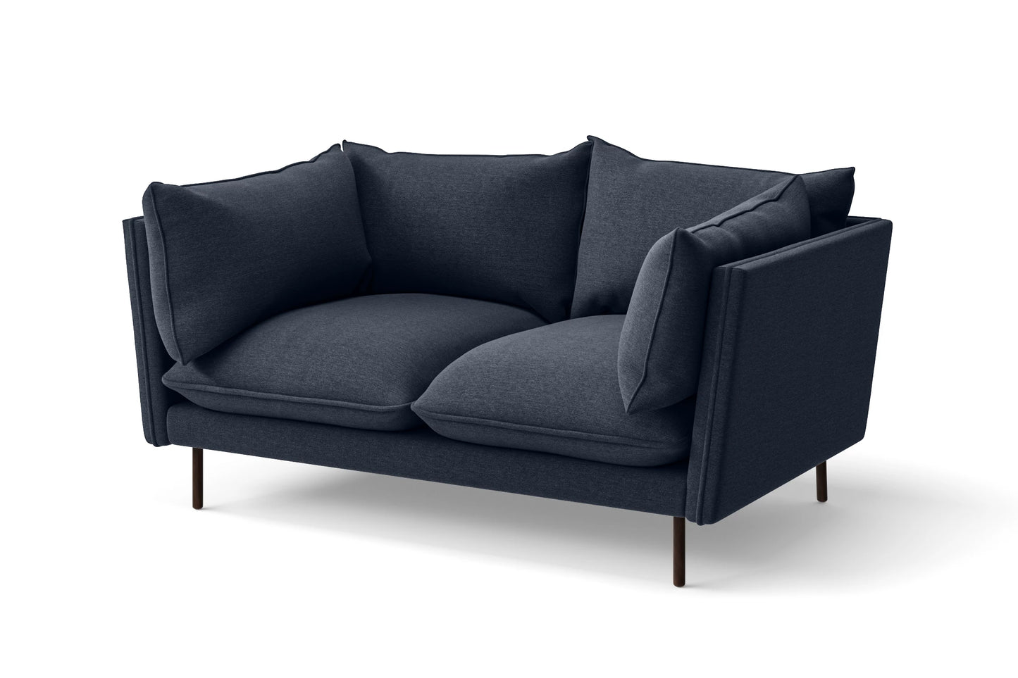 Pistoia 2 Seater Sofa Dark Blue Linen Fabric