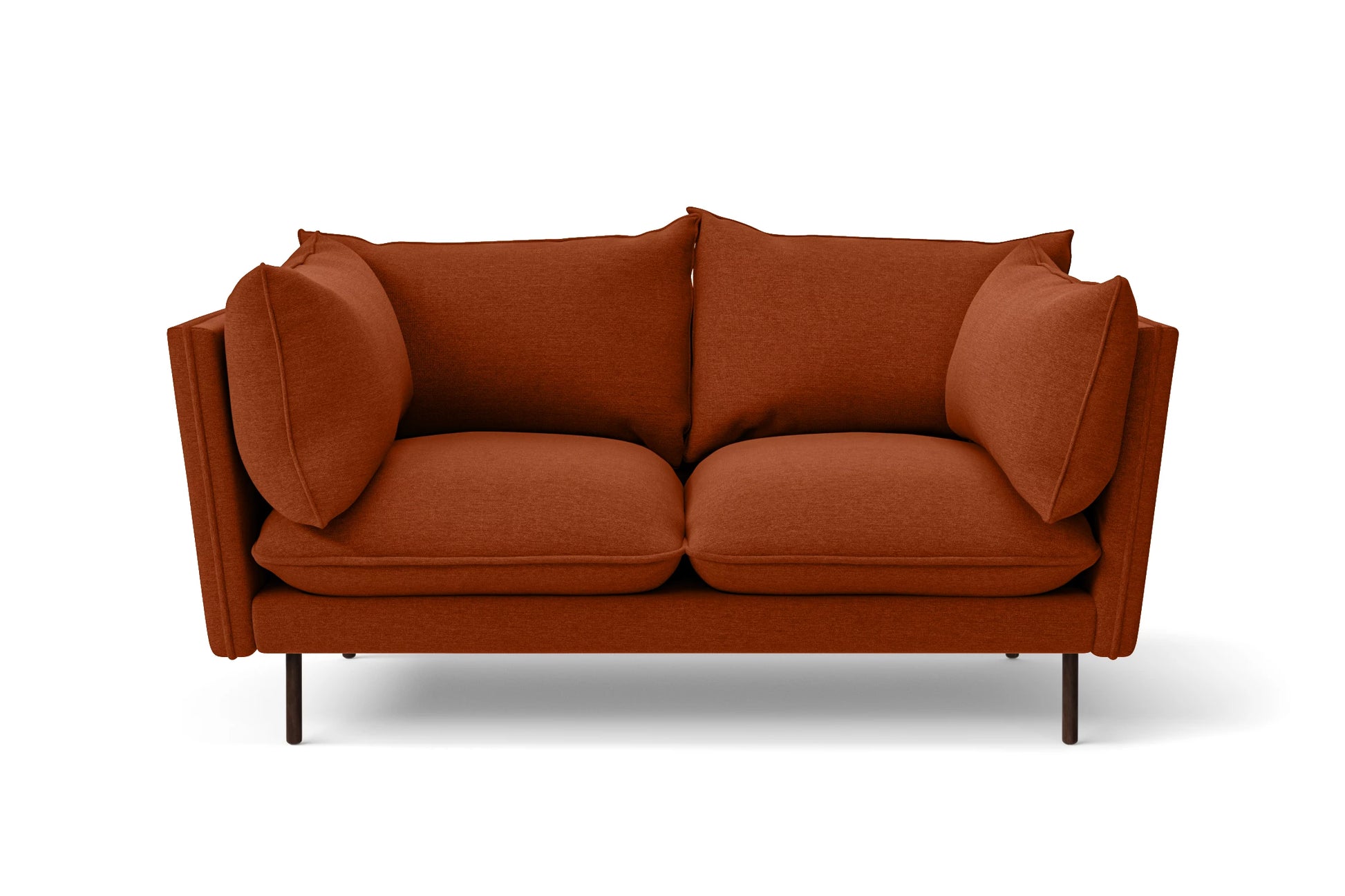 Pistoia 2 Seater Sofa Orange Linen Fabric