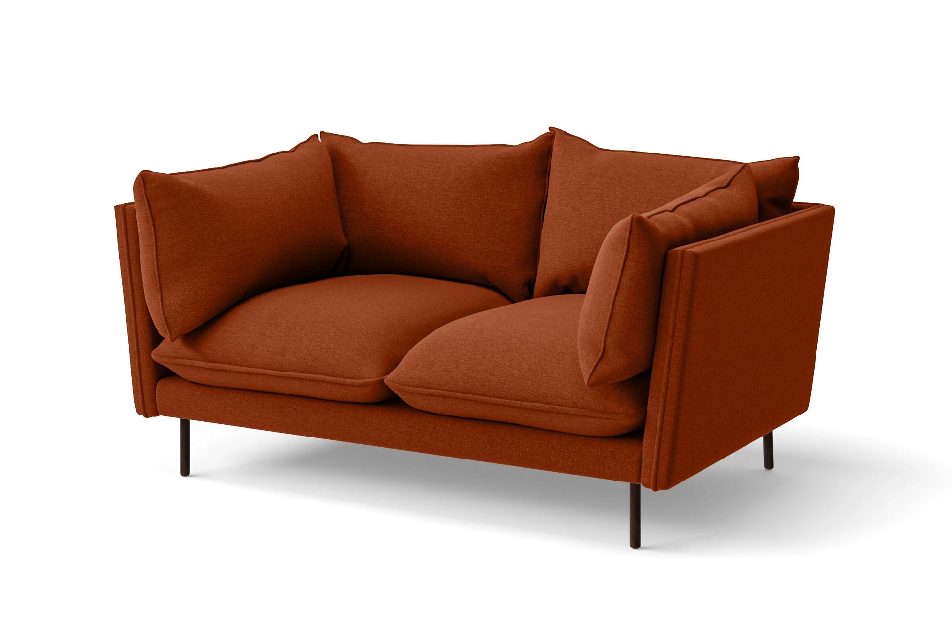 Pistoia 2 Seater Sofa Orange Linen Fabric