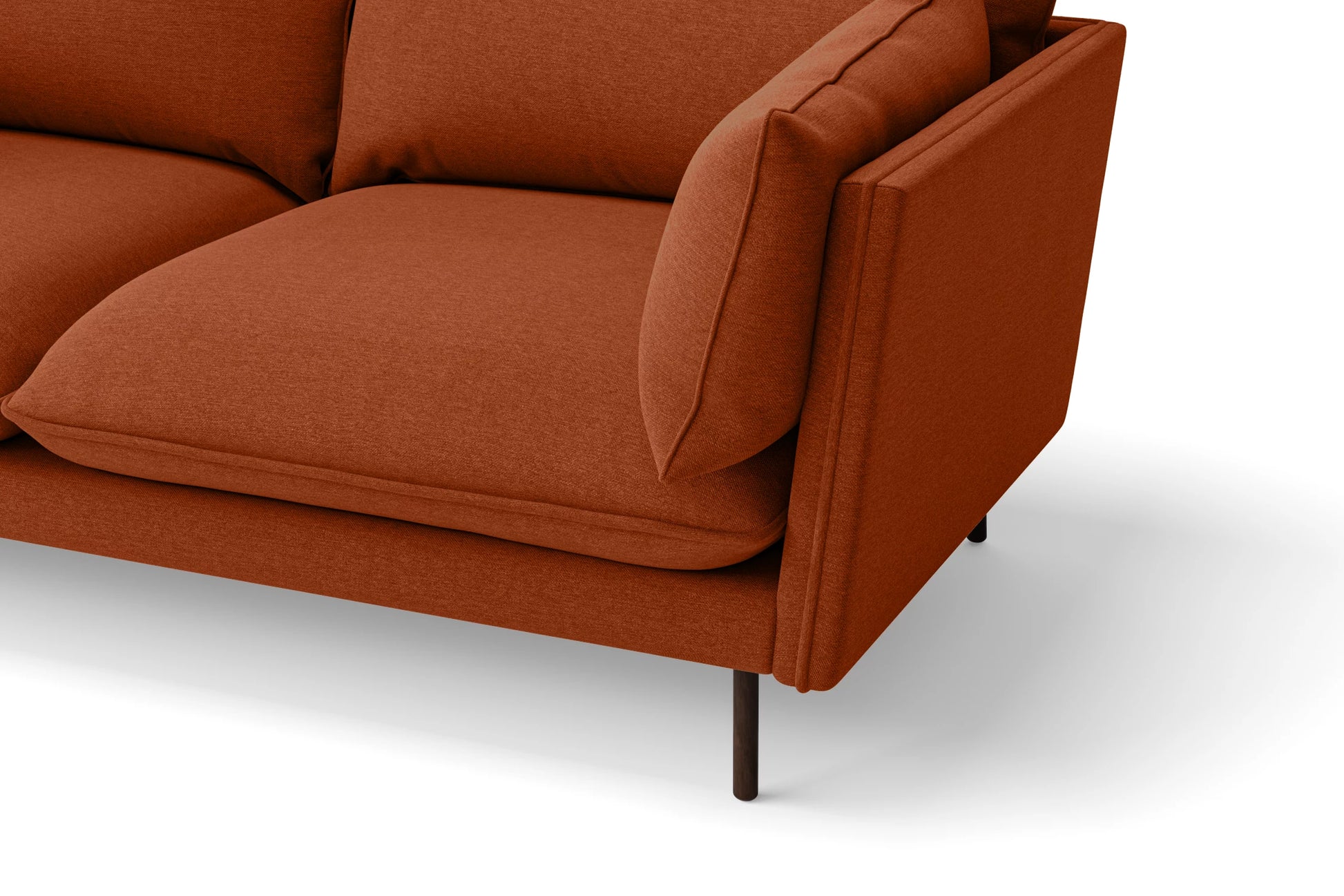 Pistoia 2 Seater Sofa Orange Linen Fabric