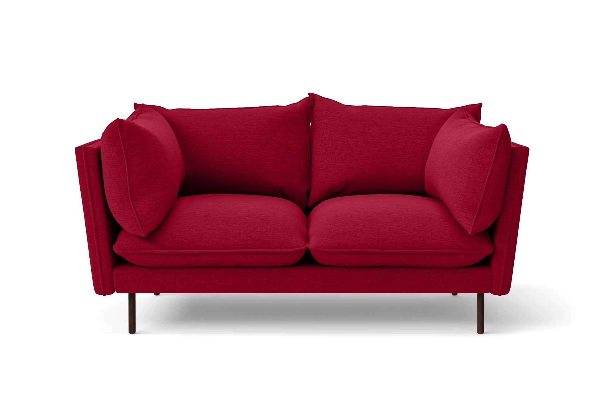 Pistoia 2 Seater Sofa Red Linen Fabric