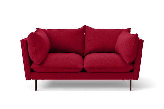 Pistoia 2 Seater Sofa Red Linen Fabric