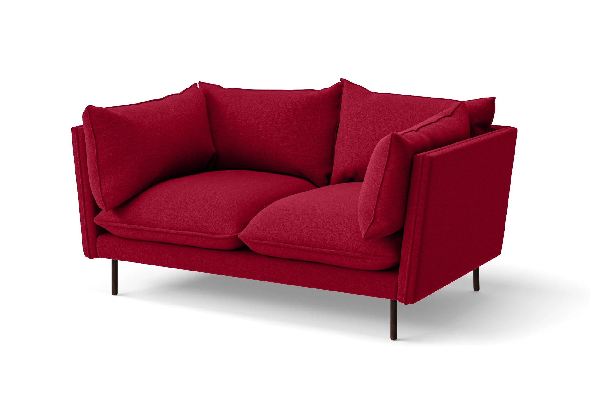 Pistoia 2 Seater Sofa Red Linen Fabric