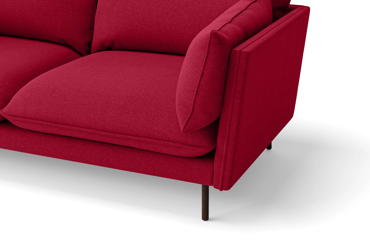 Pistoia 2 Seater Sofa Red Linen Fabric