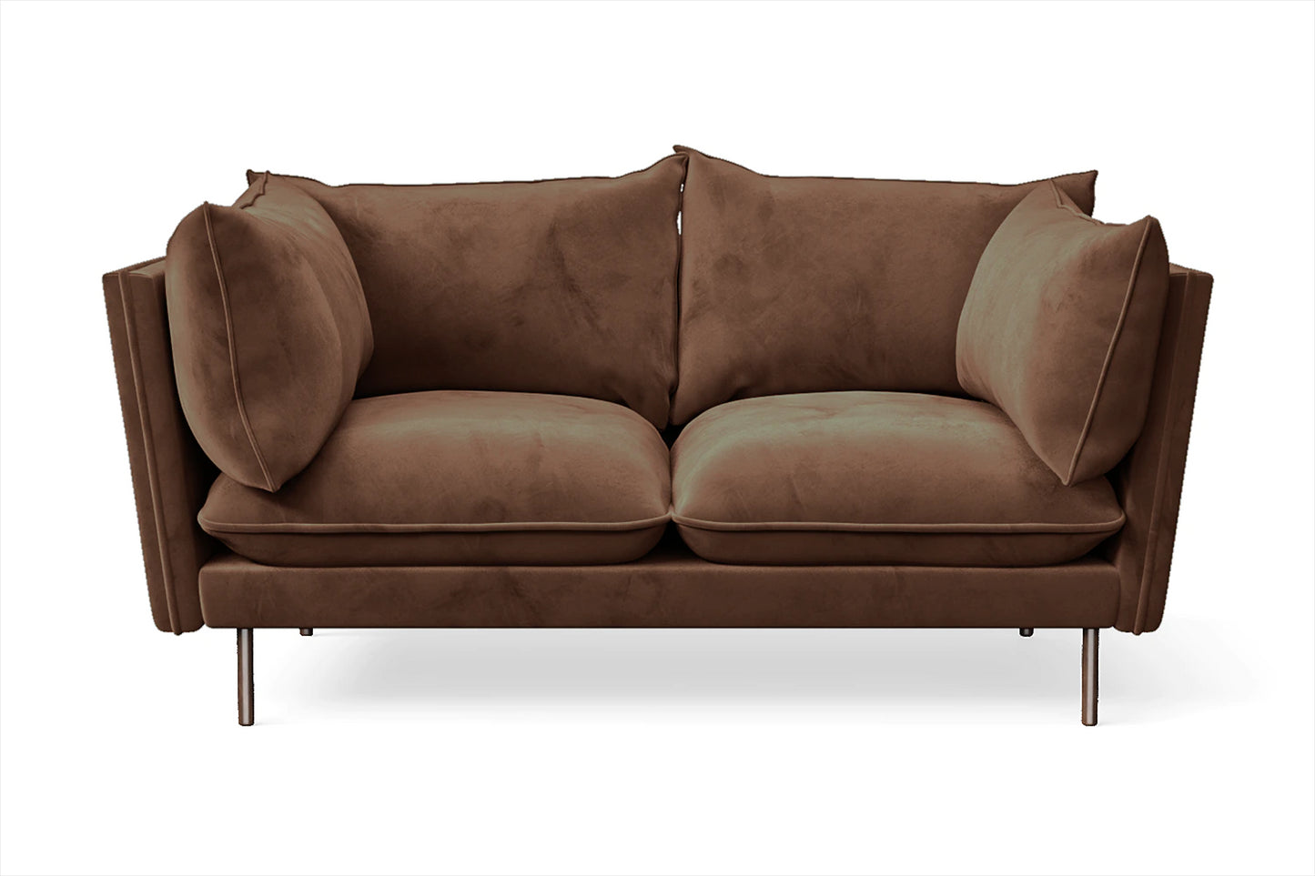 Pistoia 2 Seater Sofa Coffee Brown Velvet