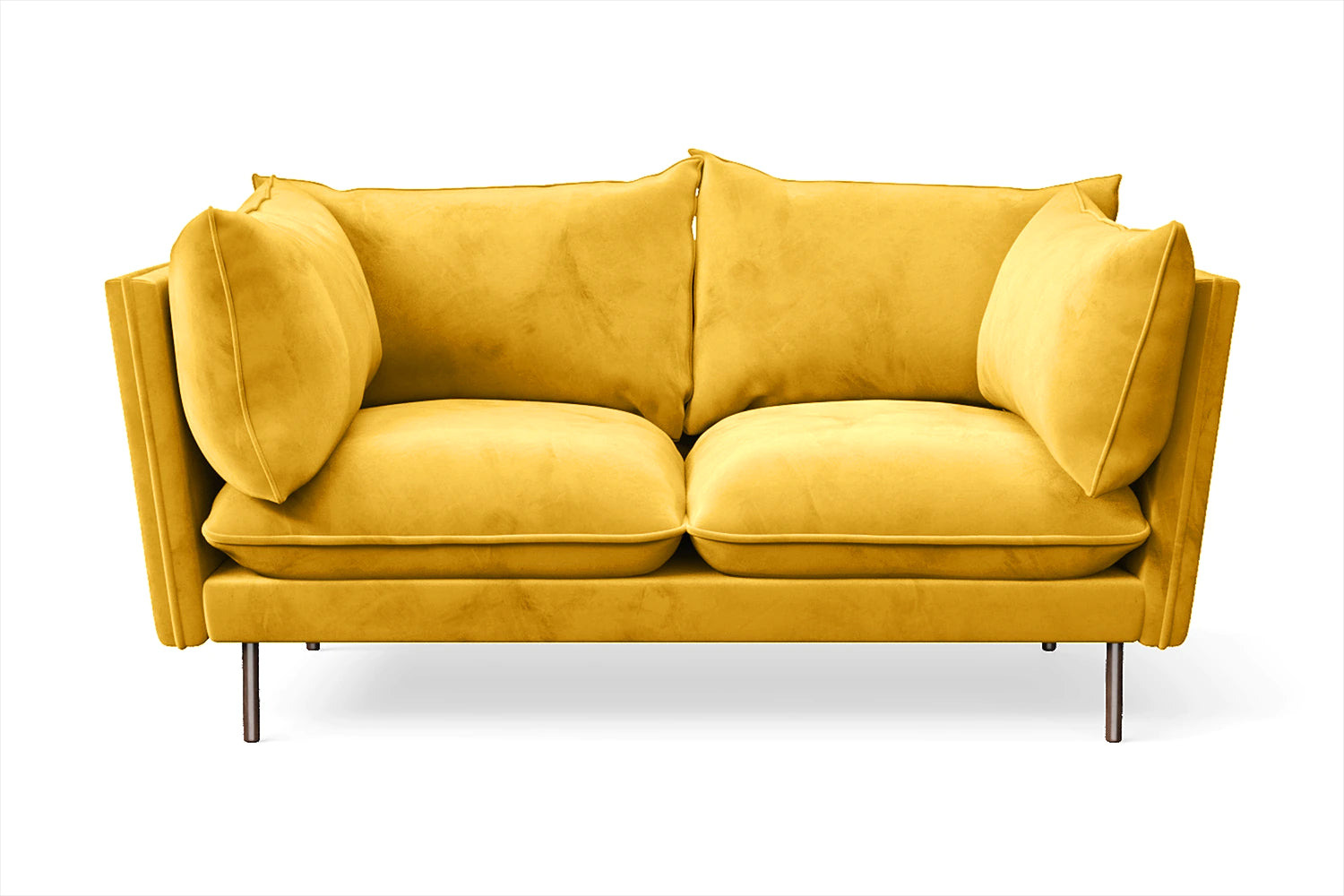 Pistoia 2 Seater Sofa Yellow Velvet