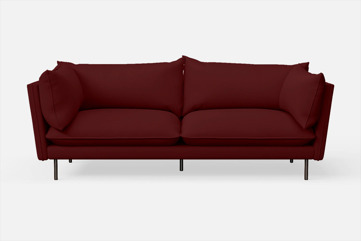 Pistoia 3 Seater Sofa Red Leather