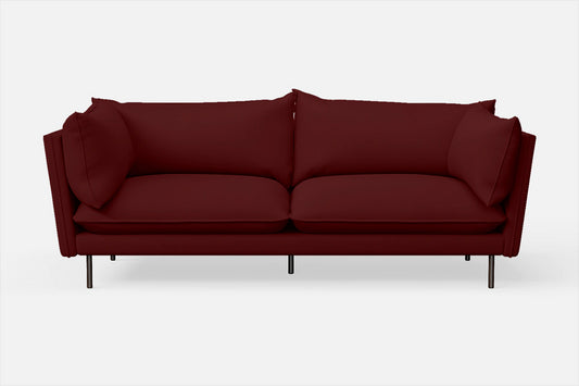 Pistoia 3 Seater Sofa Red Leather