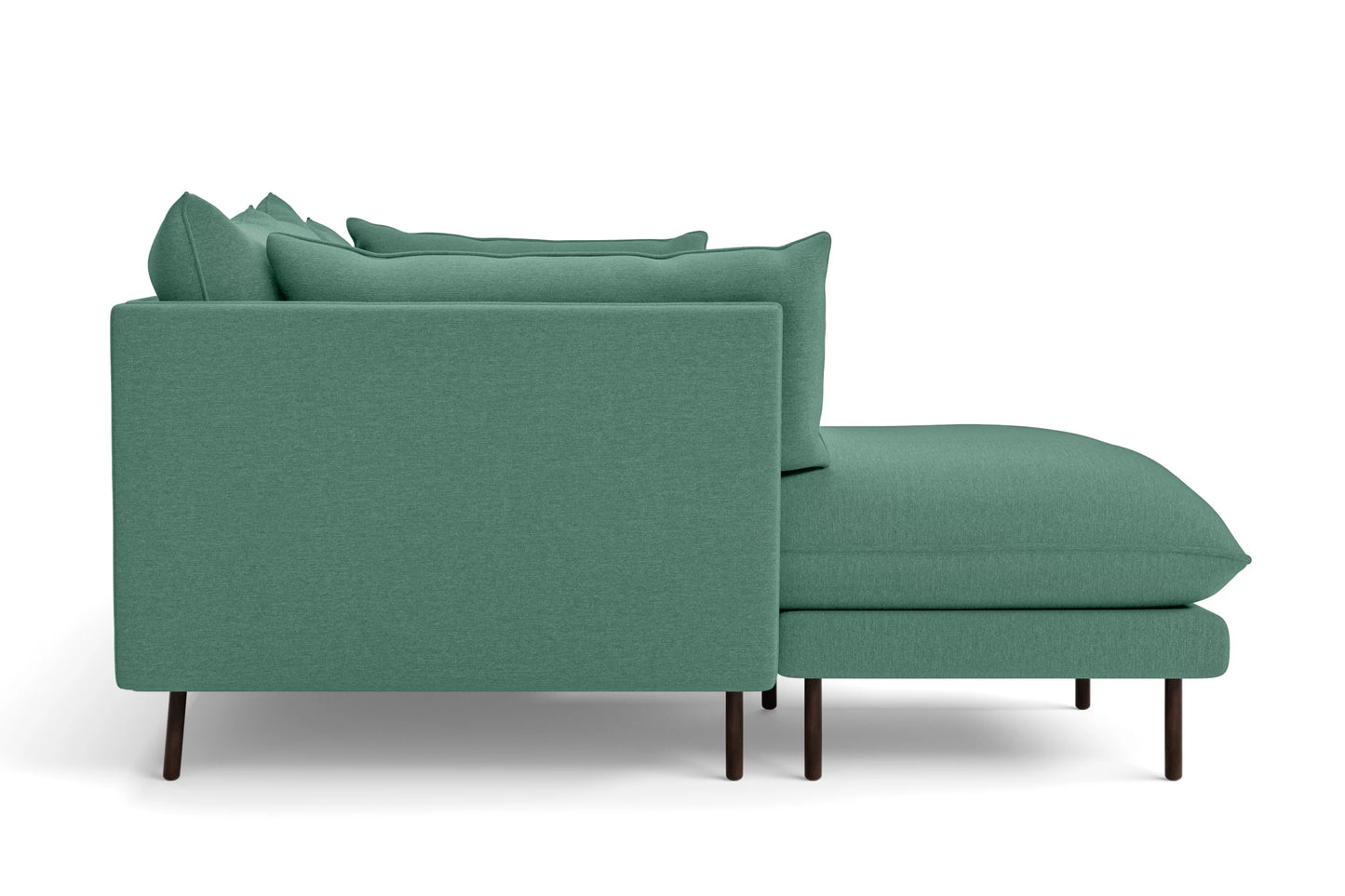 Pistoia 3 Seater Left Hand Facing Chaise Lounge Corner Sofa Mint Green Linen Fabric