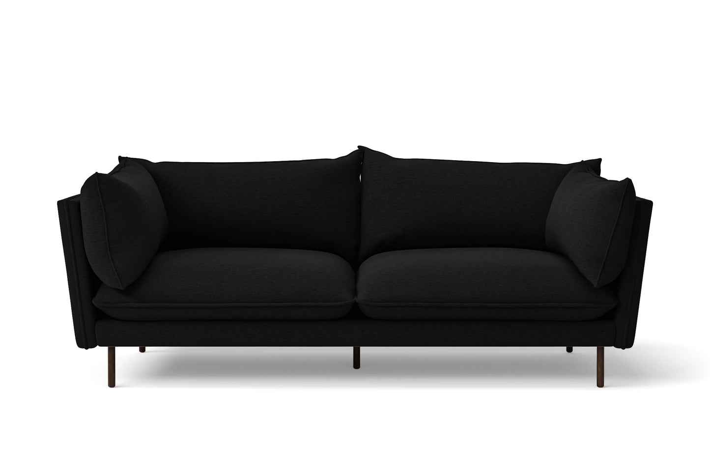 Pistoia 3 Seater Sofa Black Linen Fabric