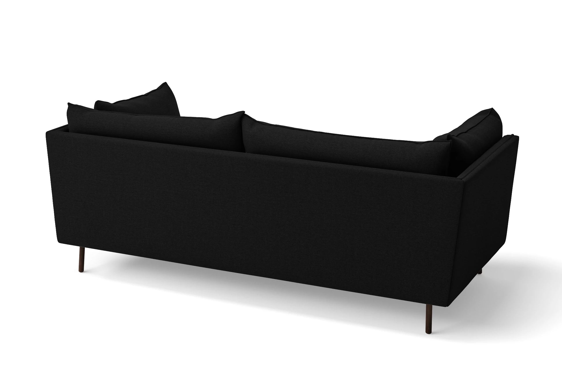 Pistoia 3 Seater Sofa Black Linen Fabric