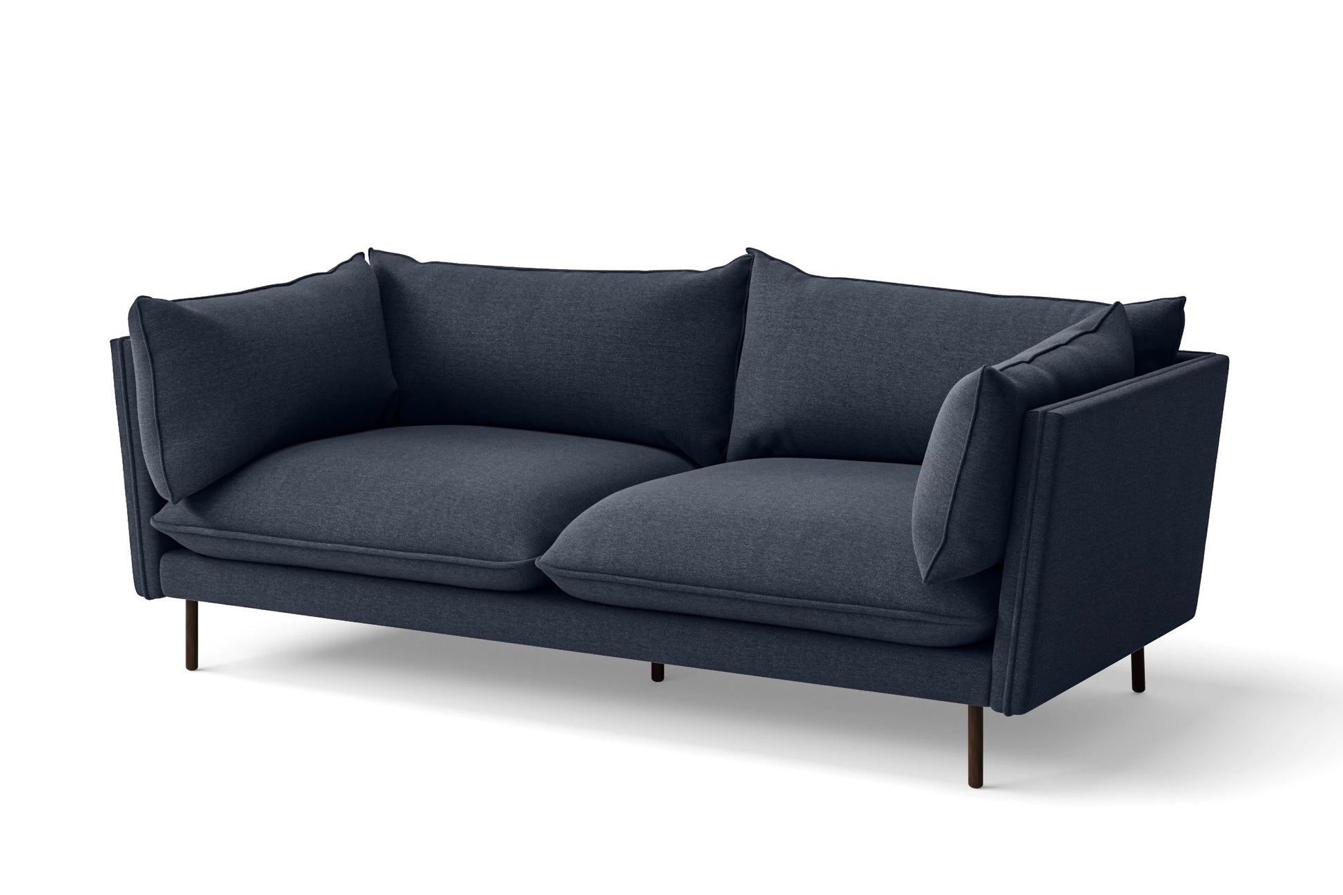 Pistoia 3 Seater Sofa Dark Blue Linen Fabric