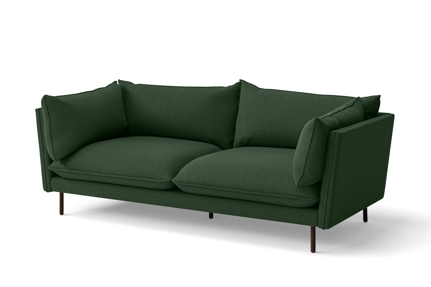 Pistoia 3 Seater Sofa Forest Green Linen Fabric