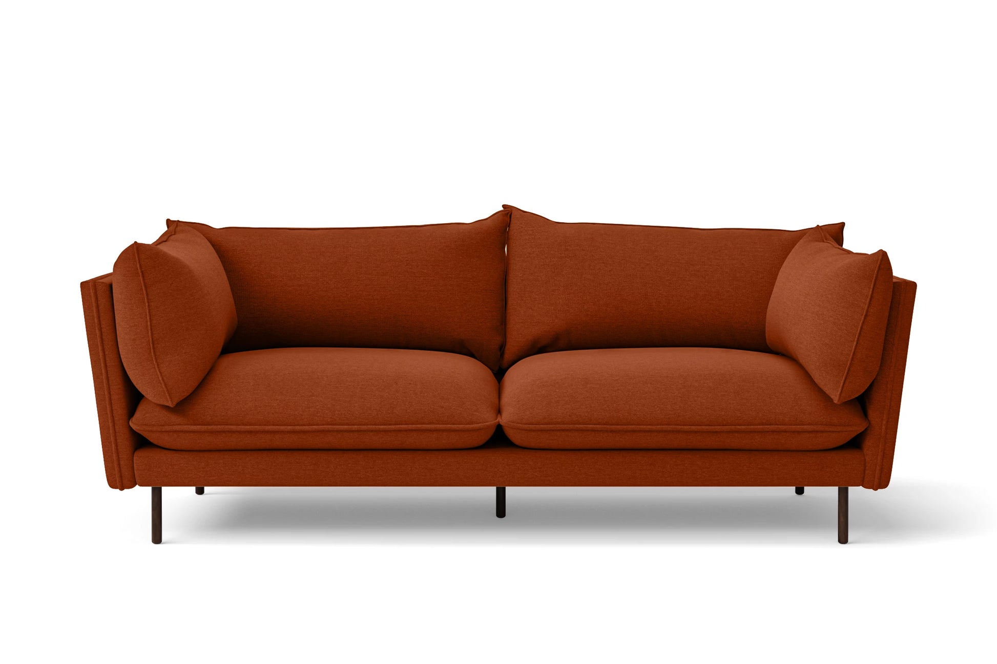 Pistoia 3 Seater Sofa Orange Linen Fabric